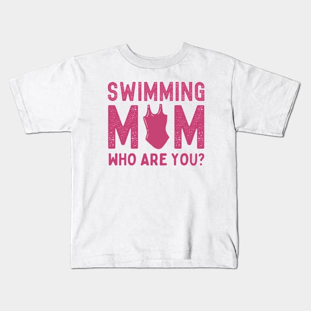 Swimming Mom Kids T-Shirt by footballomatic